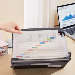A4 Multi-Layer Zippered Accordion File Organizer, Office Document Storage Folder, Efficient Filing System for Organizing Papers