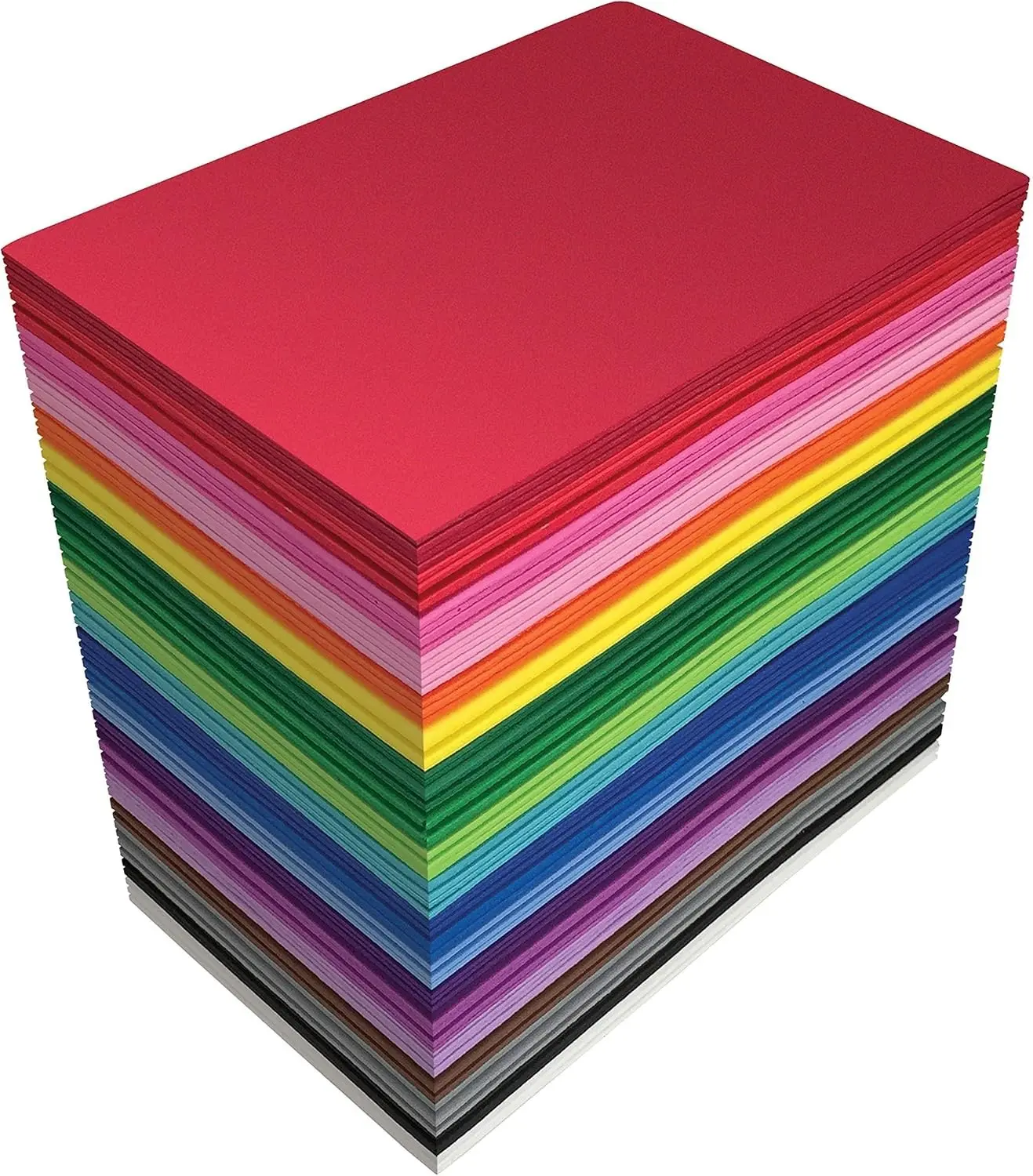 Foam Sheets, 100 Pack EVA Craft Foam, 5.5 x 8.5 Inch, 2mm Thick, 20 Assorted Colors, Durable Foam Sheets for Arts Crafts DIY Projects School Supplies