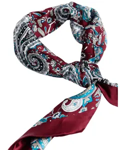 Cody James Men's Men'S Silk Burgundy Paisley Wild Rag Scarf - Cjaho20bn4
