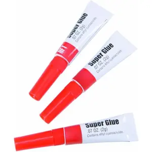 Super Glue, Clear/Transparent, Gel, Cyanoacrylate, Super Glue, 3 Pack