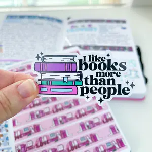 Books Over People Premium Vinyl Die Cut