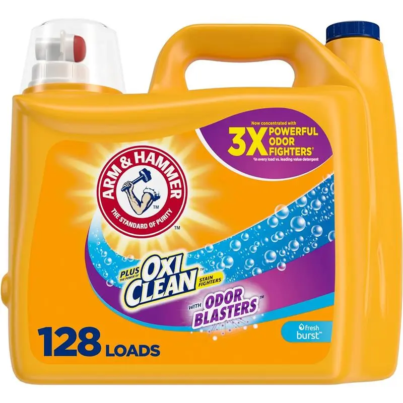 166.5 fl oz Odor Blasters Fresh Burst Liquid Laundry Detergent Household Pack Cleaner