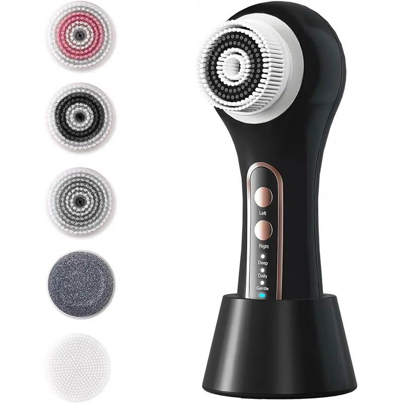 Home Use Facial Cleansing Brush Rechargeable IPX7 Waterproof Electric Face Wash Brush Beauty Device