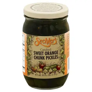 SECHLERS PICKLE CANDIED SWT ORNG CHNKS - 16OZ