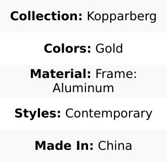 Kopparberg Gold Frame Round Mirror