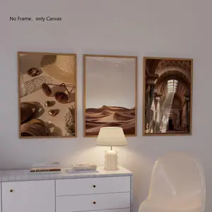 Landscape Pattern Unframed Painting, Unframed Art Print, 3 Counts/set Canvas Wall Art, Wall Decor for Home Living Room Bedroom Study Room