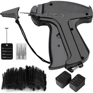 Tagging Gun for Clothing 2206 Pcs Price Tag Attacher Gun Kit with 6 Steel Needles 2000 pcs 2" Black Barbs Fasteners & 200 Tags for Retail Warehouse Consignment
