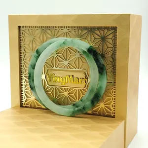 YingMart 48–72mm Natural-Colour Jade White Green Black Spot Bangle Bracelets Gift for Her Grandma Mother Mens Personalized Feng Shui Jewelry