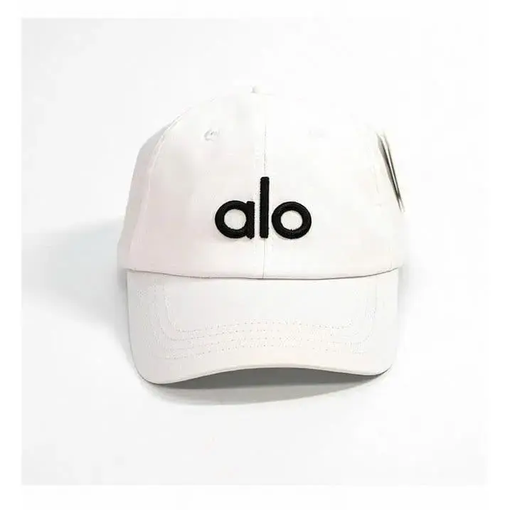Air Land Ocean Yoga Performance Off-Duty Cap, District Trucker Hat, Black Baseball with White Letter Design - 100% Polyester, Sun Protection & Fit for Outdoor Running and Activities, Outdoor Headwear Minimalist Baseball Durable Woven cap