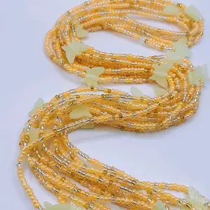 Tropical variety 50 inches Tie on waistbeads, women Adormnent body jewelry Female Daily Vibrant