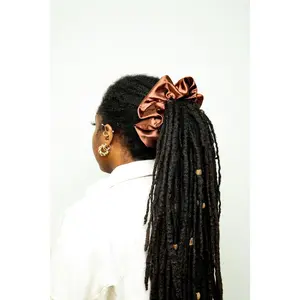 Chestnut Brown Satin XL Scrunchie