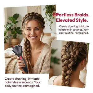 Electric Automatic Hair Braider for Women & Kids, Easy & Quick Braiding Tool