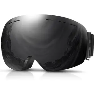 Ski Goggles Men Women Snowboard Goggles Over Glasses OTG Anti Fog Snow Goggles Frameless 100% UV Protection