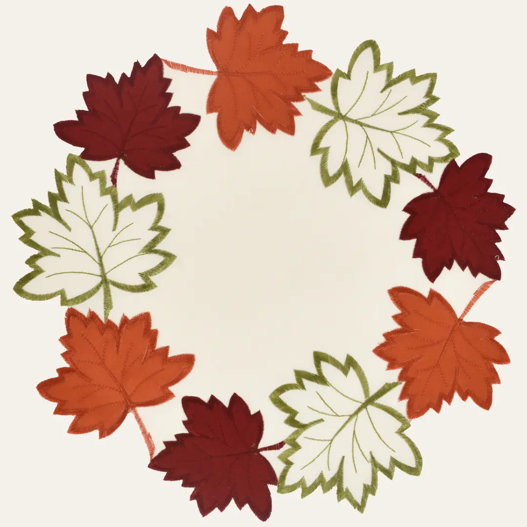 Cream White Doilies – Round Linen Placemats | Embroidered Dining Table Decor 15 Inch