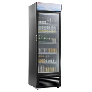【Summervibes】VEVOR Commercial Merchandiser Refrigerator, 14.8 Cu.Ft / 420L Beverage Refrigerator Cooler Merchandiser, Glass Door Display Refrigerator Upright Fridge with 5 Adjustable Shelves, Customizable Lightbox