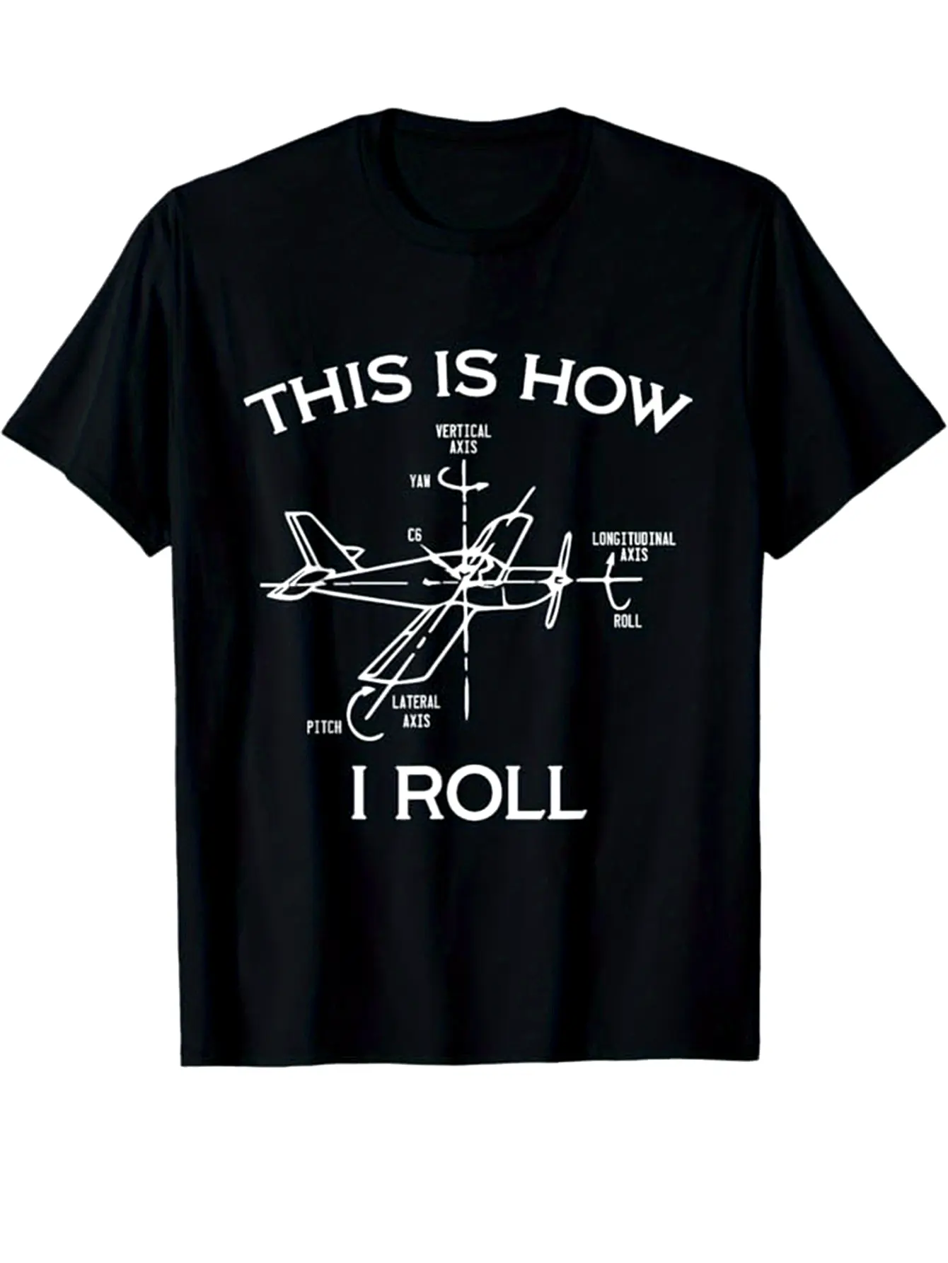 Airplane Pilot Flying Airplane Print, Men's Crew Neck T-shirt, Graphic T-shirt Men's Outdoor Wear, Men's Clothing, Casual Short-sleeved Crew Neck T-shirt, Men's Tops, Men's Gifts