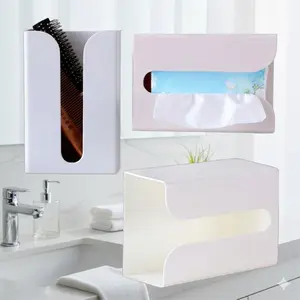 No Drill Wall Mount Tissue Holder, Drawer Style 2-in-1 Organizer, Creative Paper Towel Dispenser, Moisture Proof, Multi-Scene Use for Living Room Kitchen Bathroom, Tool-Free Installation, Heavy Duty Storage Solution