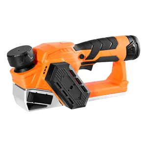 fathersdaygift VEVOR Cordless Handheld Planer, 2-1/5-Inch Cut Width, 14500 RPM Electric Hand Wood Planer with 2 Ah 12V Lithium Battery, Brushless Motor, Adjustable Cut Depth, 2 Blades, for Woodworking Wood Chamfer