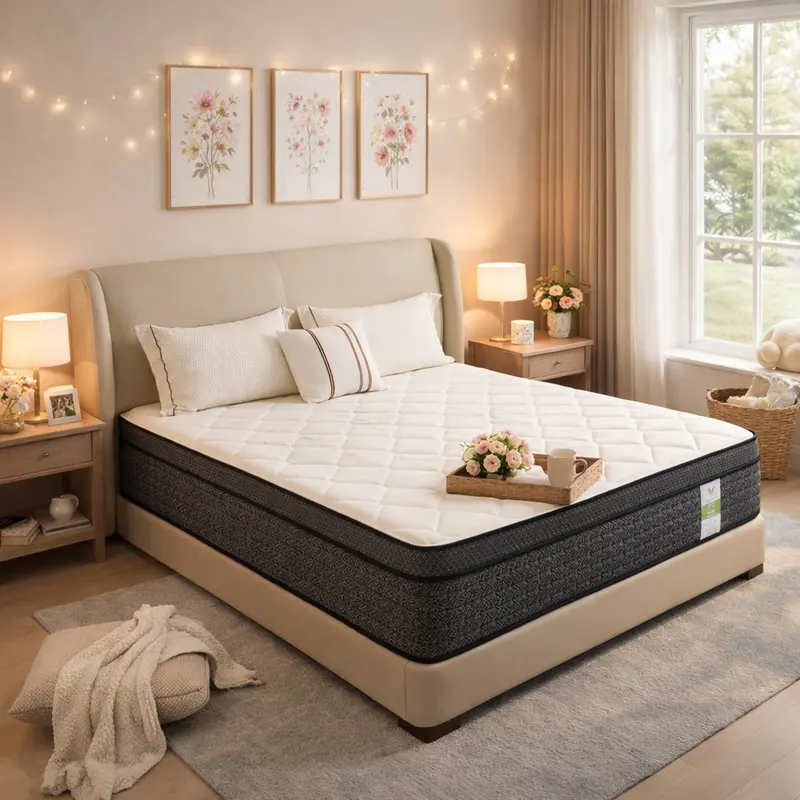 YANTAN CertiPUR-US Hybrid Mattress – Medium-Firm, Memory Foam + Pocketed Coils, Motion Isolation, Bed in a Box,boneless sectional couch,reading chair,vanity mirror light,dining table,trundle bed,twin bed,bed,twin xl,california king bed,japanese floor bed,