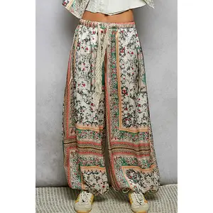 Sarah Satin and Crochet Pants