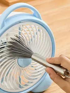 1pc Multi-Purpose Long Handle Hanging Cleaning Brush Stainless Steel No Power Required Convenient Cleaning Tool For Living Spaces