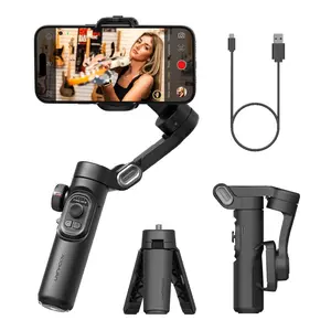 Phone Video Stabilizer Gimbal - Advanced Three-Axis Stability, Lightweight Grip, User-Friendly Controls, Compatible with iPhone & Android, Selfie Mode
