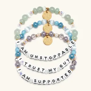 Little Words Project, Mental Health Month Word Bracelets, Affirmation Beaded Bracelets & Sets, Mental Health Monday Launch