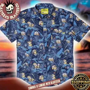 Minions RSVLTS In Search of BA NA NA Button Short Sleeve Hawaiian Shirt 7SN