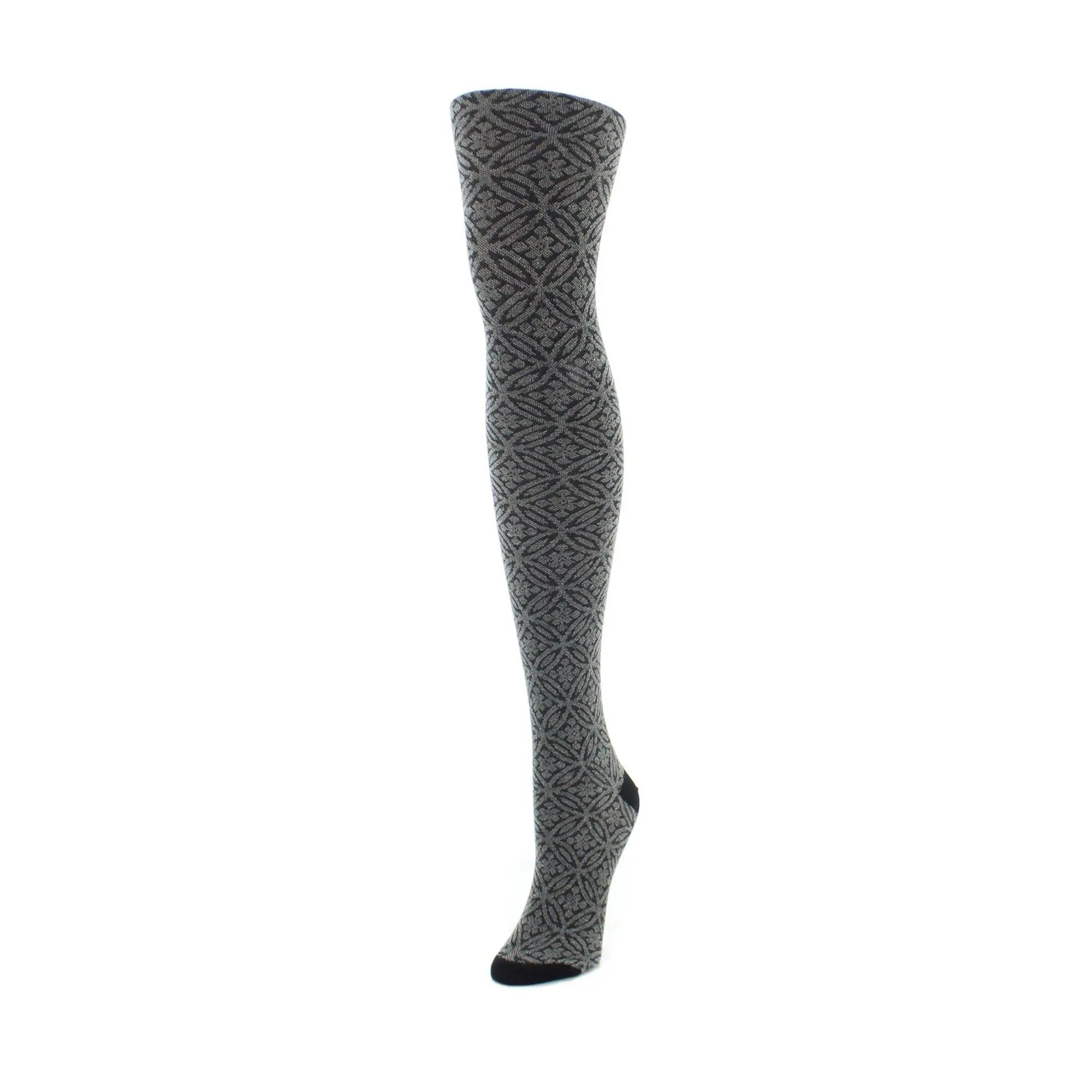 Memoi Circular Floral Sweater Tights