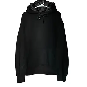 Black Satin-Lined Hoodie
