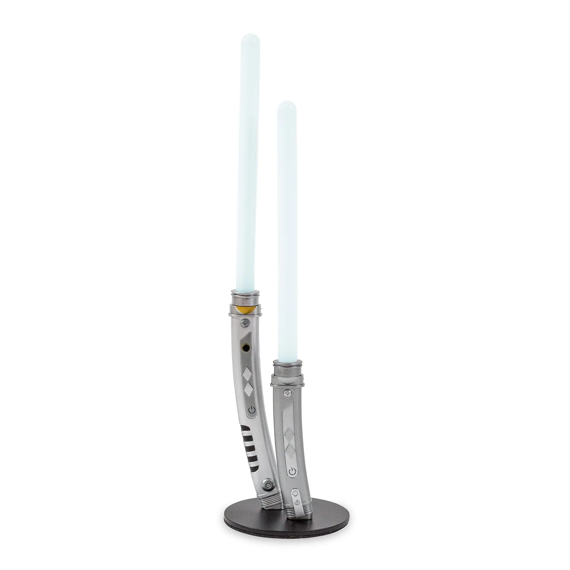 Star Wars Ahsoka Tano White Dual Lightsabers 12-Inch Mini LED Mood Light, Desk Accessory, Desk Lamp Aesthetic, Switch Included, White Glow for Lighting Up Your Space