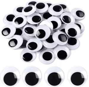 500 count Wiggle Googly Eyes Self Adhesive Black White Craft Eyes for DIY Crafts Decoration 25mm
