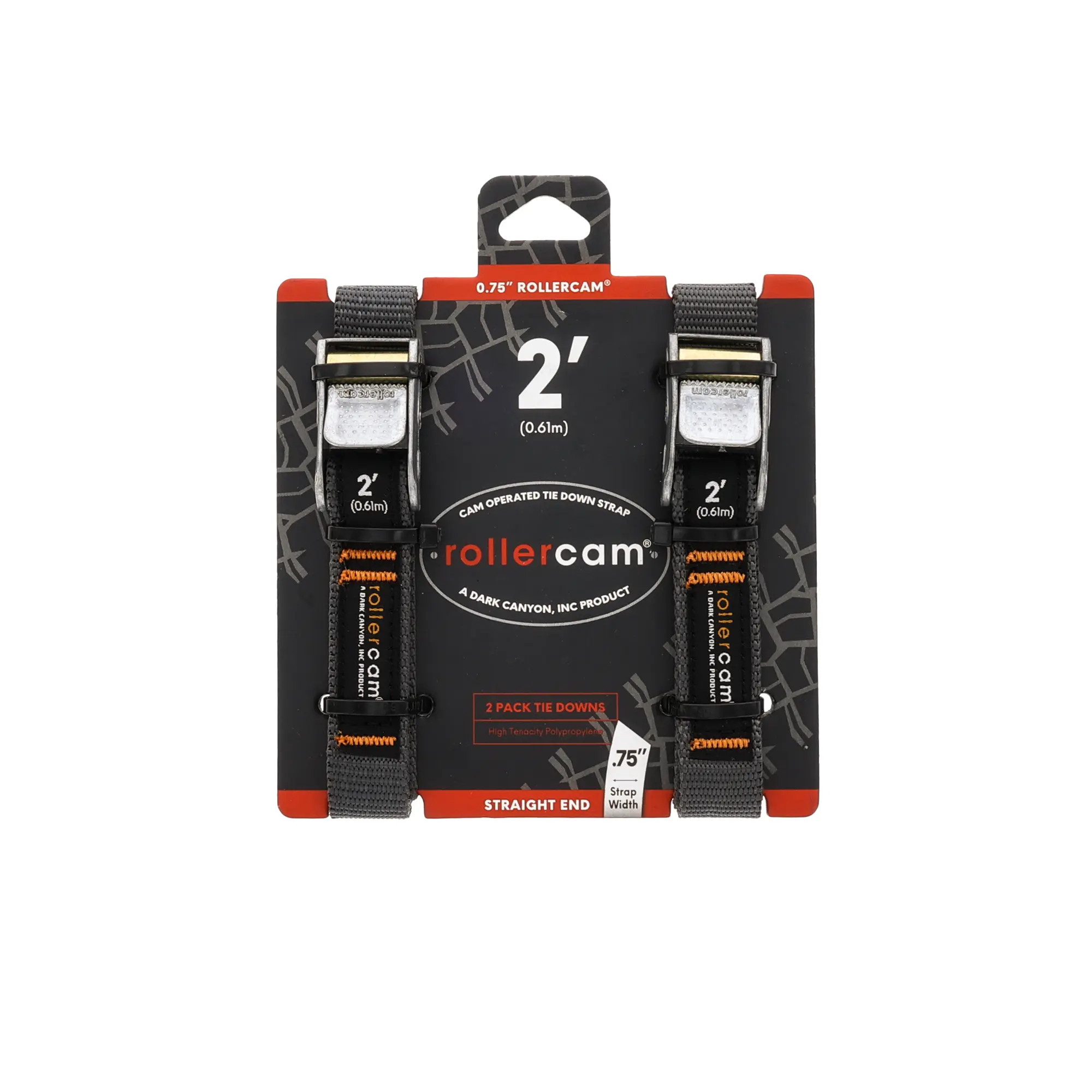 0.75" Straight End: Ultra-Strong Friction-Free Tie-Downs 95lb Camping Outdoors Gear