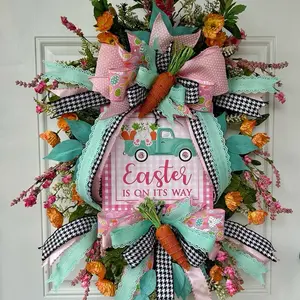 Easter Bunny and Truck Swag.  easter wreath. front door decor