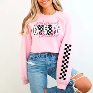 Professional Overthinker Graphic T-Shirt  or crewneck or hoodie-Overthinker Comfort Colors - Original, Fit Cotton Top Womenswear Sweatshirt Streetwear Casual Long Sleeve
