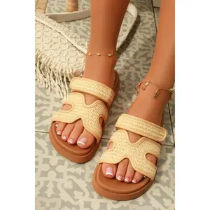Sun Kissed Sun Slip On Sandals - Raffia