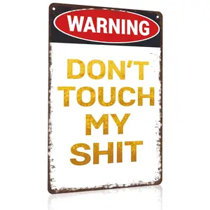 Sassy Humorous 8x12 Inch Aluminum Metal Sign |   Bold Warning Garage & Personal Space Wall Decor, Great for Bedrooms, Workshops, Man Caves, Sheds & Private Home Relax Zones. Classic Distressed Warning Aluminum Plaque, Viral Adult Humor Easy Hang Sign