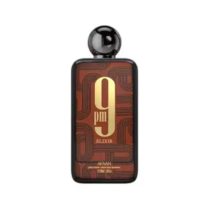Afnan 9 PM Elixir Unisex Extrait de Parfum 3.4 Fl. Oz - Luxurious Spicy Signature Scent for Men & Women