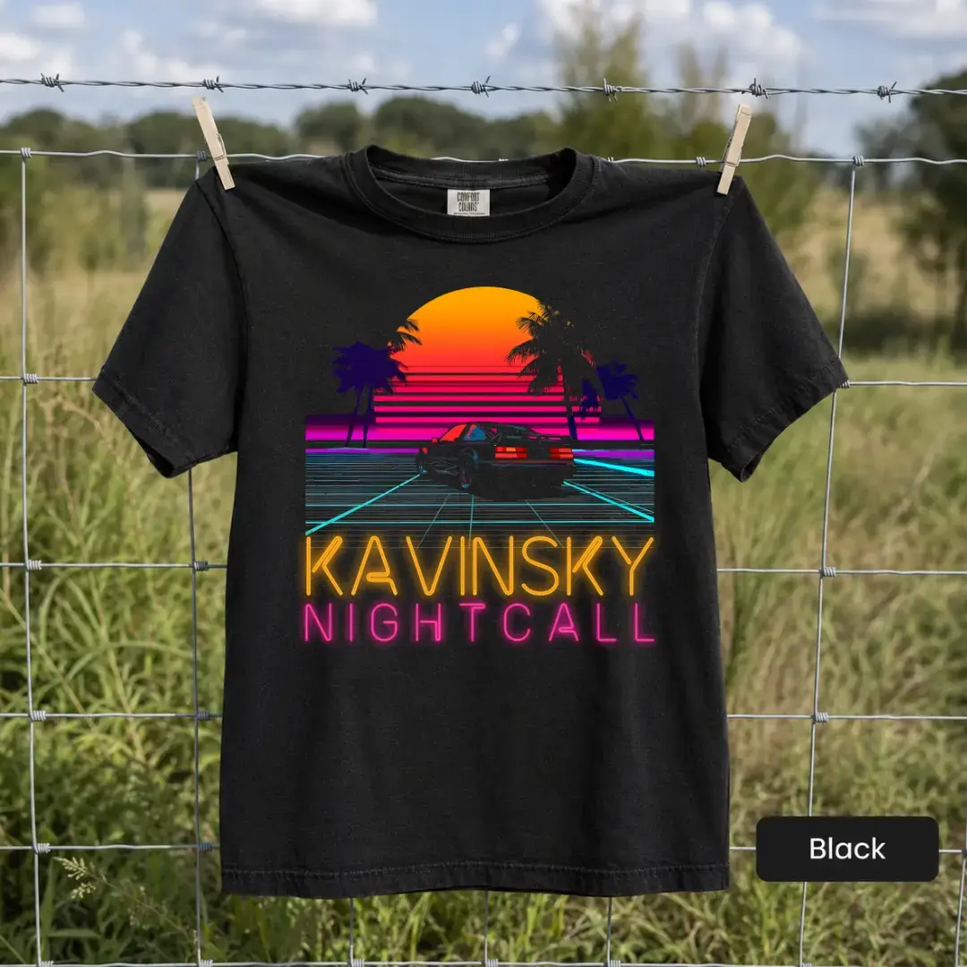 [Comfort Colors] Kavinsky Nightcall T-shirt, Unisex Cotton Shirt Gifts