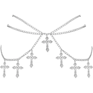 Sacina Gothic Cross Waist Chain & Belt - Emo, Punk, Grunge Accessories