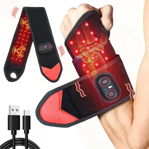 Red Light Cordless Wrist Pad for Carpal Tunnel, Featuring a 3000Mah Battery, Designed for Hand And Wrist, with a Heated Wrist Brace Suitable for Both Left And Right Hands