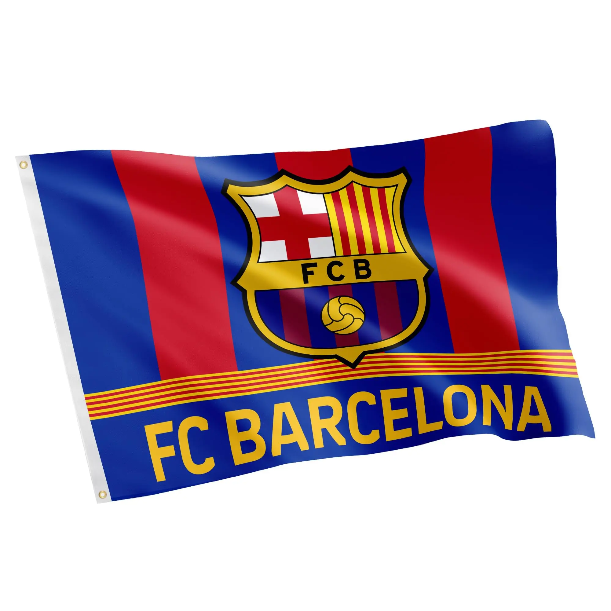 Barcelona FC Lightweight Team Logo Wall Decor Flag - Sports Collectible Banner, Party-Garden-Outdoors Accessory, Low-Heat Iron Care, Ideal Gift for Diehard Soccer Fans, 60X90 Cm / 2X3 Ft