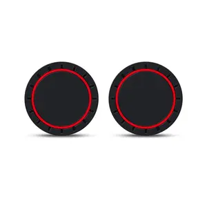 2Pcs Silicone Car Cup Coaster Water Cup Slots Universal Anti Slip Cup Mats Waterproof Durable Protective Pads Auto Interior Accessories