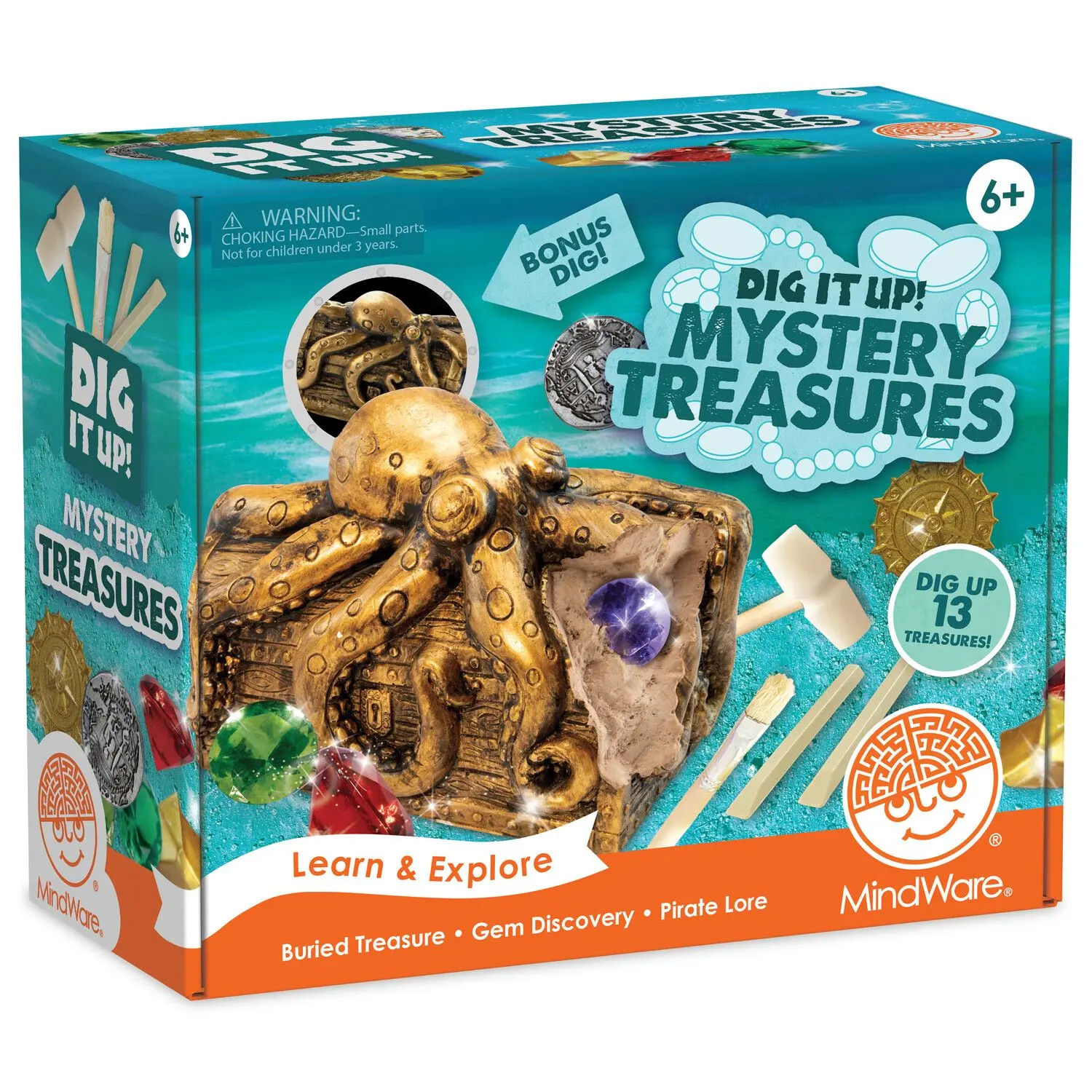 MindWare Dig It Up! Mystery Treasures Pirate Discovery — Ages 4+