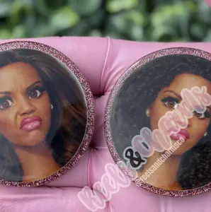 “Eww Face” Glitter Badge Reel