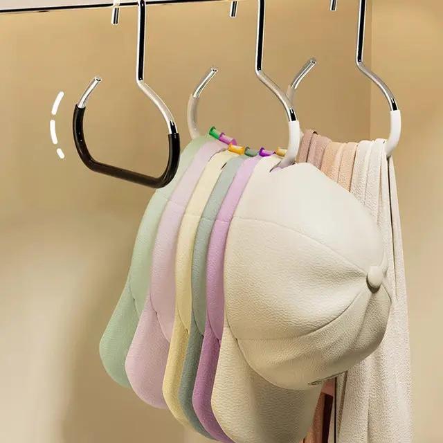 Circle Ring Hat Hanger 8 Hats Display Rack Baseball Cap Organizer Scarf Towel Tie Storage Holder for Closet Bedroom Saving Space