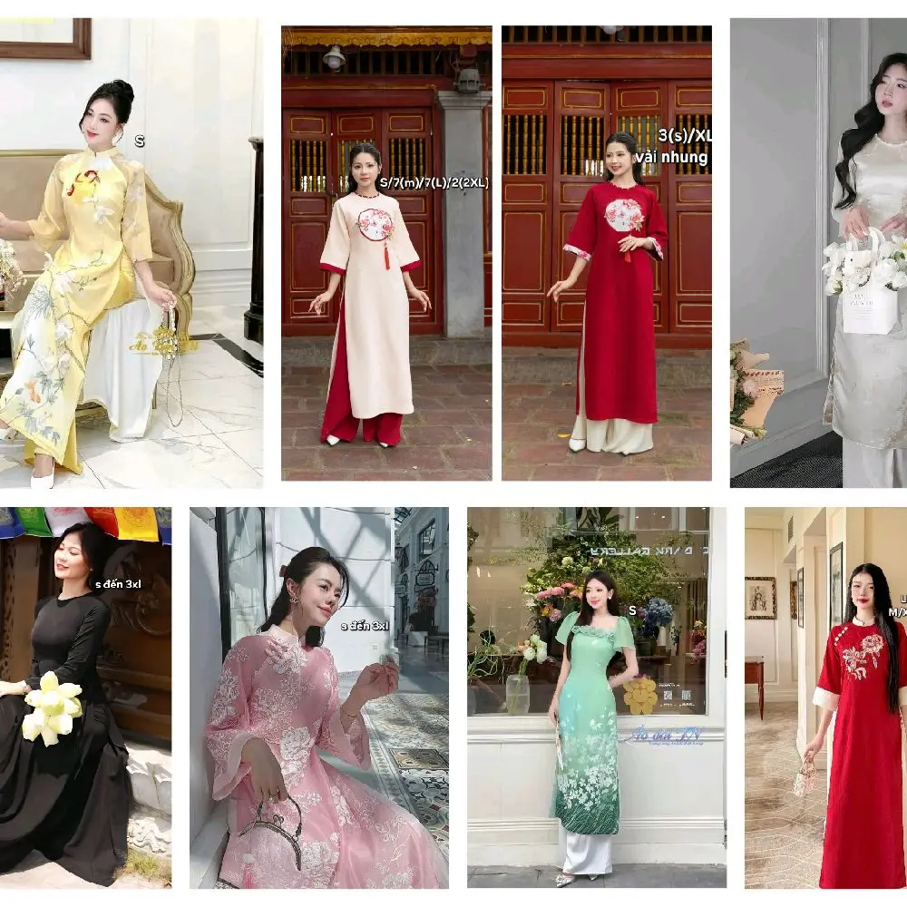 Vietnamese  Ao Dai M30 M29 For Women ( Vietnamese Size ) / Áo Dài Cách Tân Truyền Thống Việt Nam/ Girl Ao Dai / Luna Ao Dai
