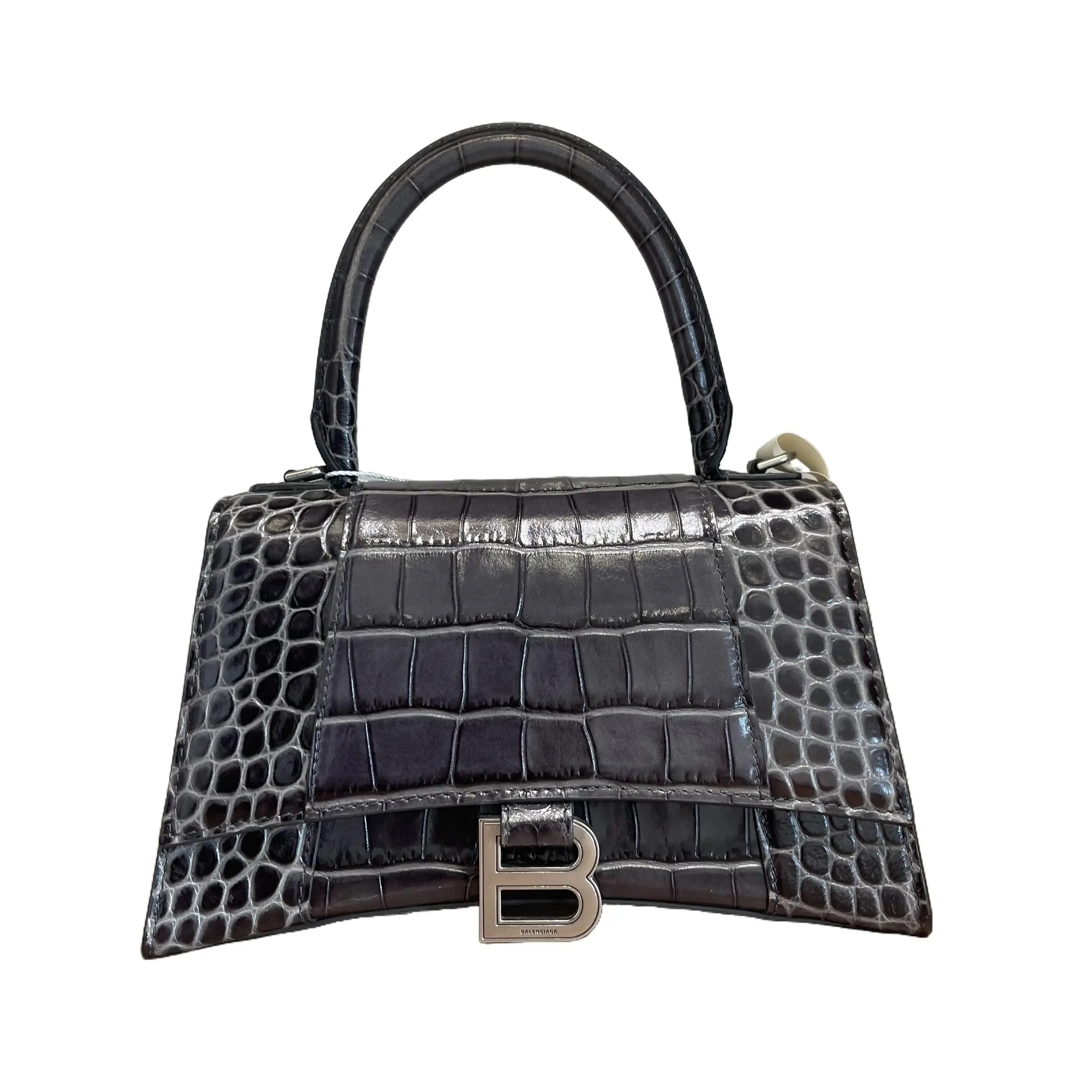 Pre-owned Balenciaga Hourglass JM2Y9904055 dark gray top handle bag