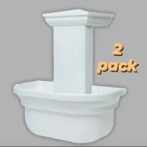 Fence Pot - 2 Pack Hanging Baskets PVC Planter for Yard Decor US Patented & Made in USA Elegant Design Enhances Aesthetics