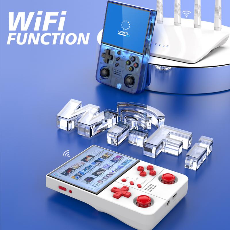 R40XX Pro Max Retro Handheld Game Console with Linux OS 3000mAh Battery 64GB/128GB Storage 20000 Classic Games WiFi Connectivity